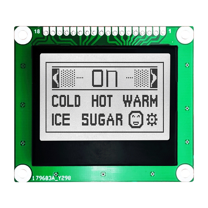 128X64 Graphic COG LCD | FSTN + GRAY Display With White Side Backlight/HTM-COG12864C01A-MCU8080 2